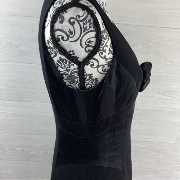 Rickie Freeman for Teri Jon Rose Fit & Flare Ruffle Hem Wool Dress - Picture 5 of 9